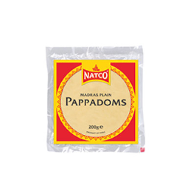 Pappadoms Plain Natco  200g